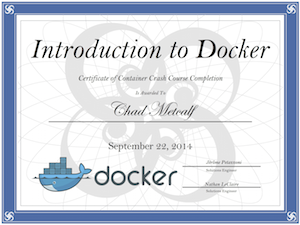 Docker Inc certificate